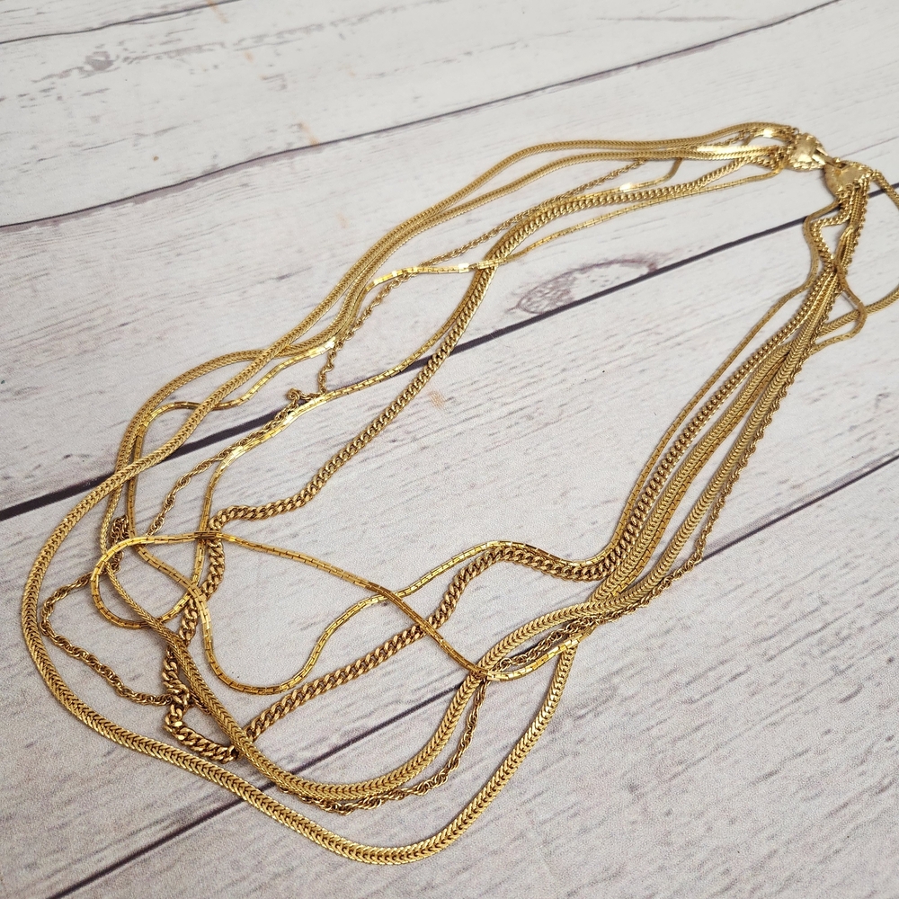 Multi-Strand Gold-Tone Women's Necklace